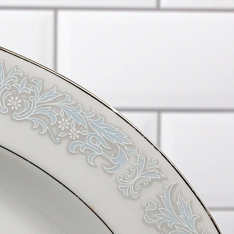 Load image into Gallery viewer, Bluedale Oval Serving Platter 14" Ceramic Blue White Flowers by Fine China Japan