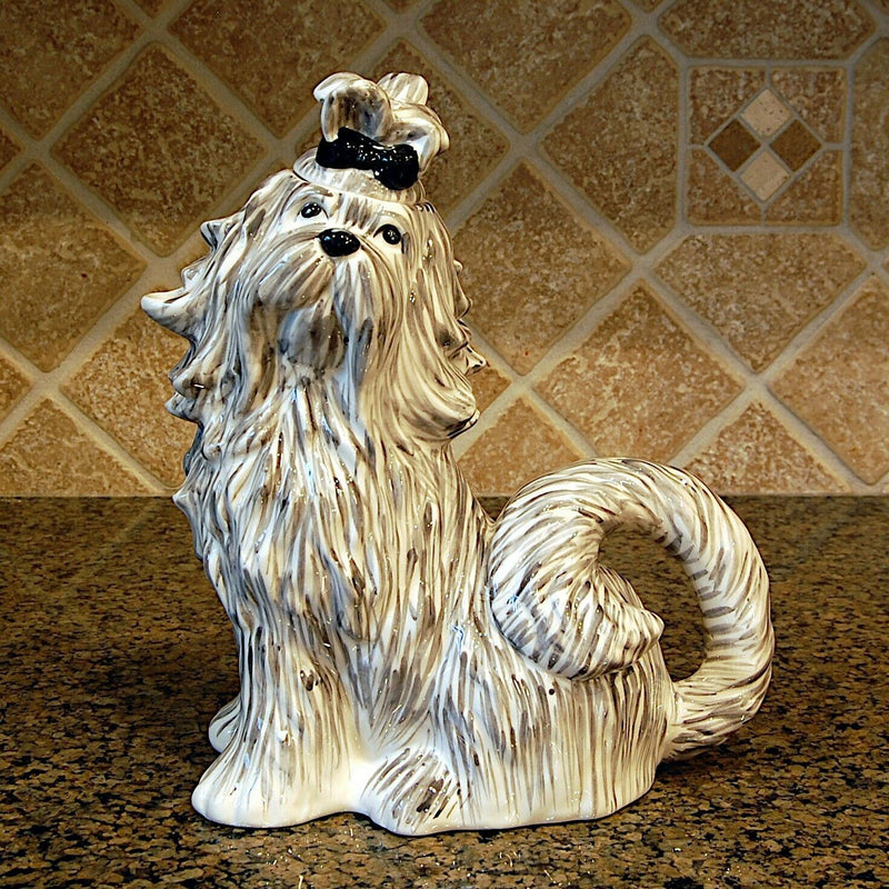 Load image into Gallery viewer, Shih Tzu Dog Teapot Collectible Animal Ceramics Tea Pot by Blue Sky Clayworks