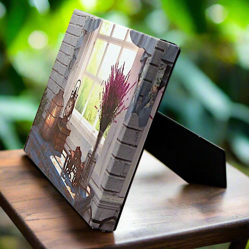 Load image into Gallery viewer, Bird Cage and Clock LED Light Up Lighted Canvas Wall or Tabletop Picture Art