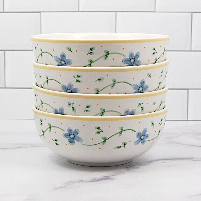 Load image into Gallery viewer, Pfaltzgraff Melissa Floral Set of 4 Soup Coupe Cereal Bowls Kitchen Dinnerware