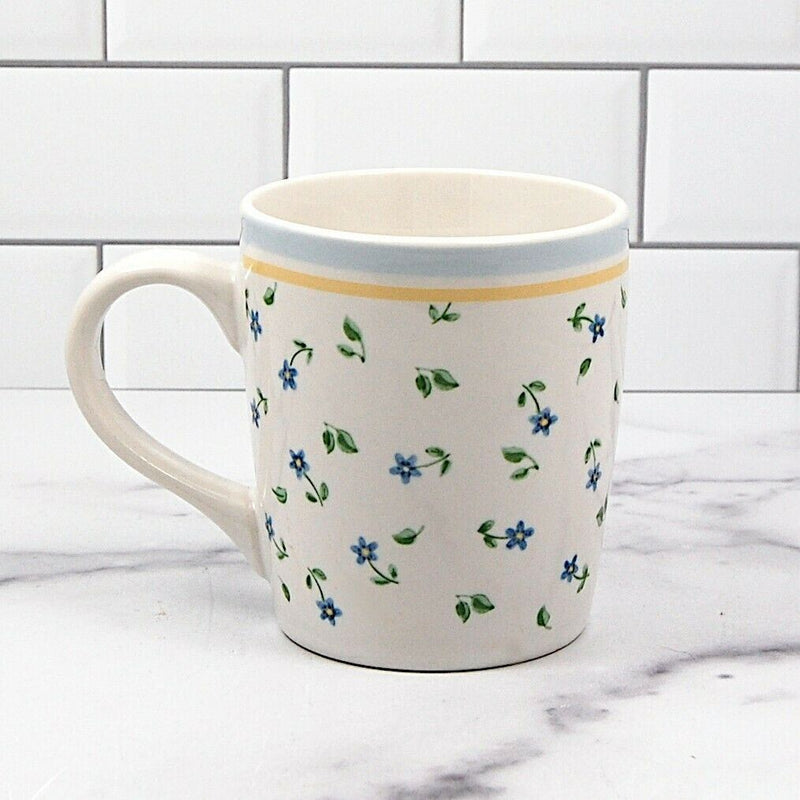 Load image into Gallery viewer, Pfaltzgraff Melissa Set of 4 Floral Yellow Band Coffee Mugs Dinnerware Cups
