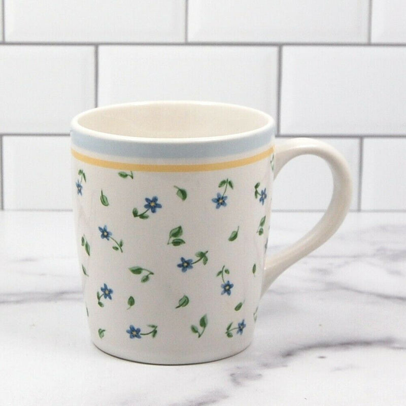 Load image into Gallery viewer, Pfaltzgraff Melissa Set of 4 Floral Yellow Band Coffee Mugs Dinnerware Cups