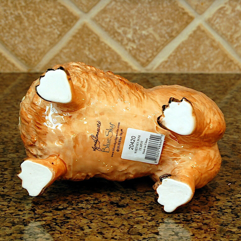 Load image into Gallery viewer, Whitney Pomeranian Pom Dog Teapot Ceramics Animal Décor by Blue Sky Clayworks