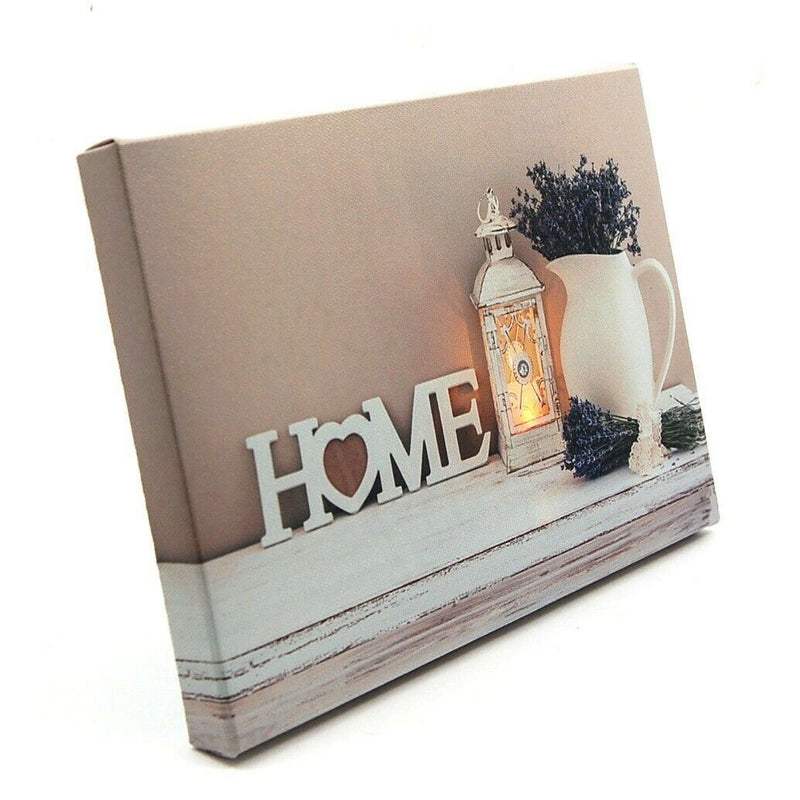 Load image into Gallery viewer, Country Home Lantern Vase LED Light Up Lighted Canvas Wall or Tabletop Picture