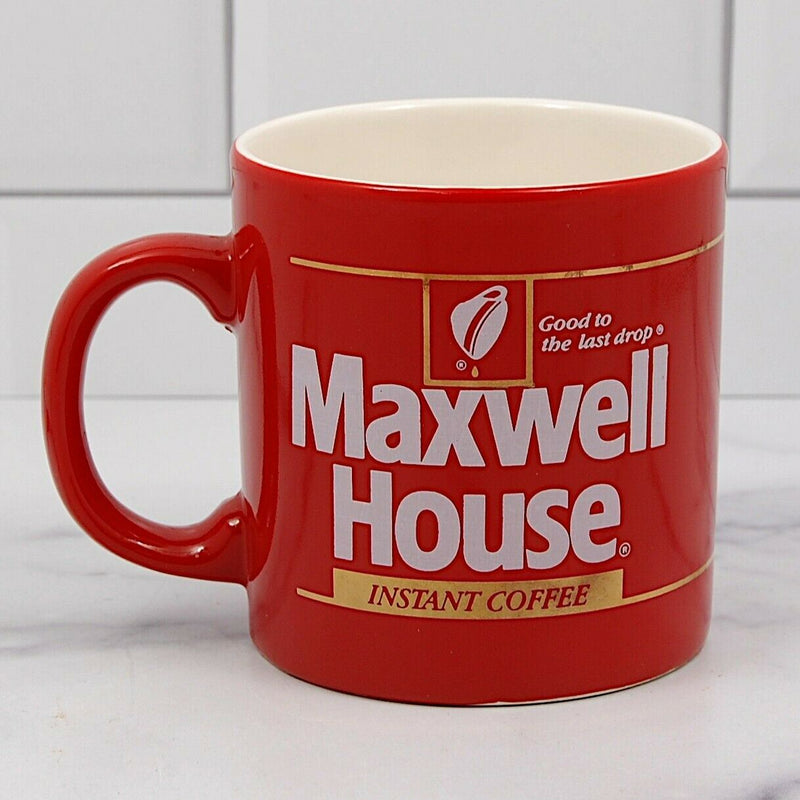 Load image into Gallery viewer, 1980's Instant Maxwell House Coffee Cup Mug 12 oz 341ml Red Made In England