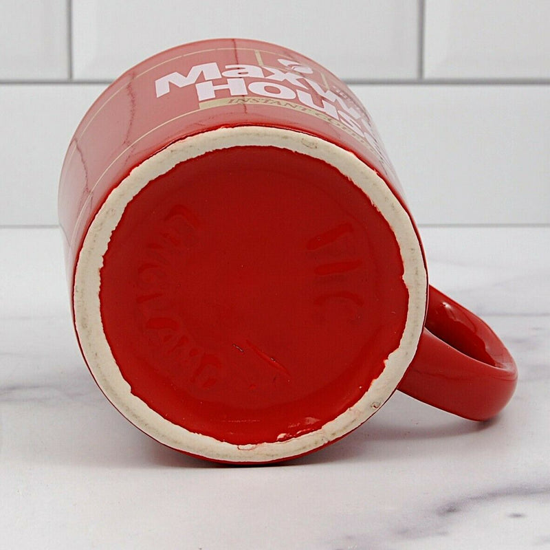 Load image into Gallery viewer, 1980's Instant Maxwell House Coffee Cup Mug 12 oz 341ml Red Made In England