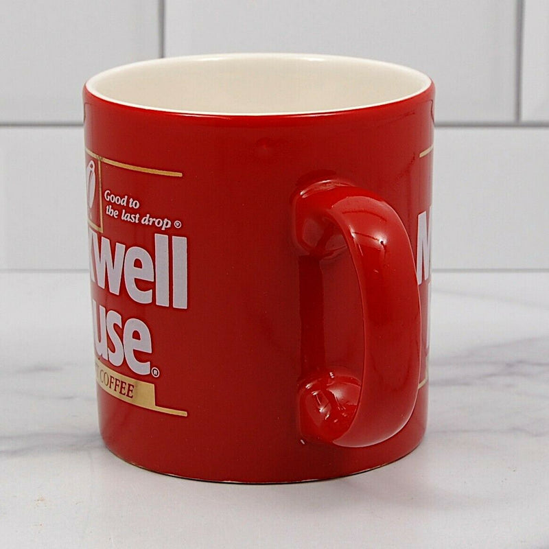 Load image into Gallery viewer, 1980's Instant Maxwell House Coffee Cup Mug 12 oz 341ml Red Made In England