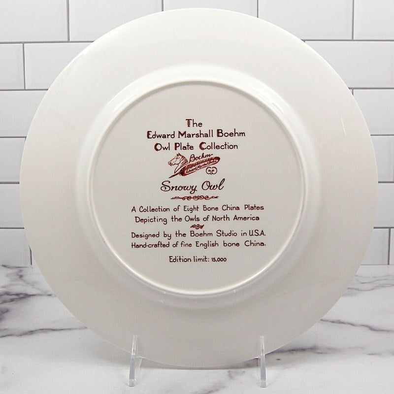 Load image into Gallery viewer, Snowy Owl The Edward Marshall Boehm Owl Plate Collection Limited No Box 10 5/8"