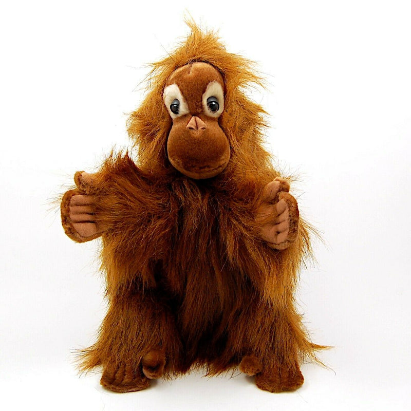 Load image into Gallery viewer, Orangutan Hand Puppet Full Body Doll by Hansa Real Looking Plush Learning Toy