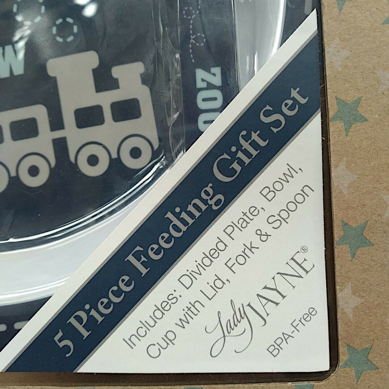 Load image into Gallery viewer, Lady Jayne Feeding Gift Set Train Airplane Boat BPA Free Melamine for Girl Boy