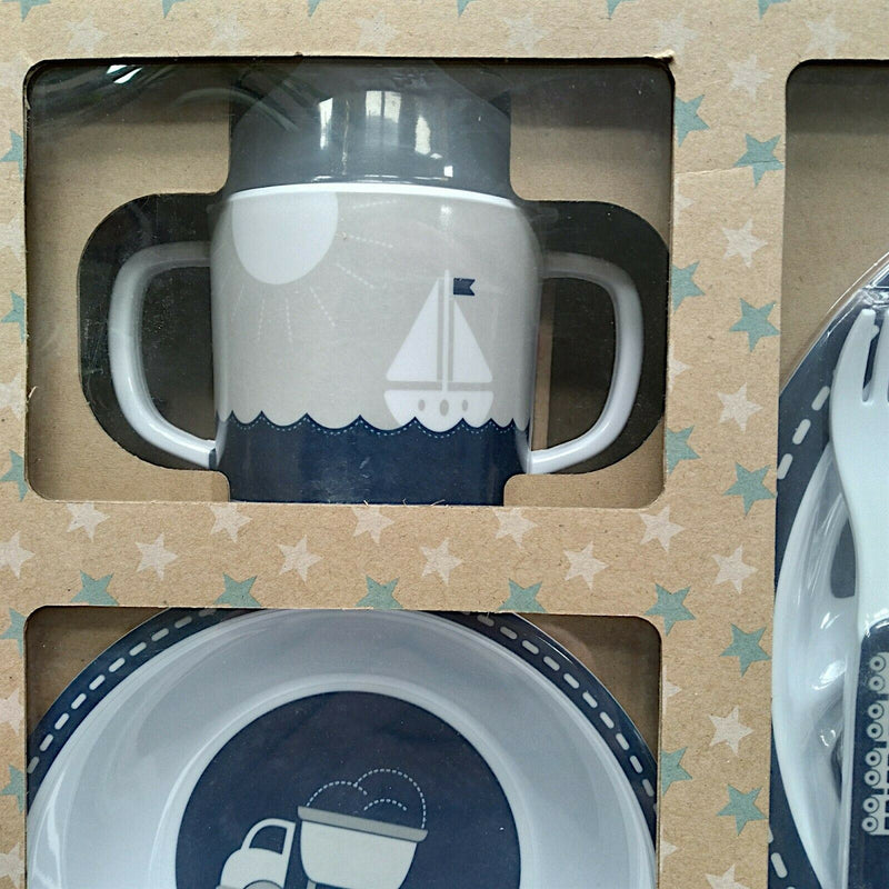 Load image into Gallery viewer, Lady Jayne Feeding Gift Set Train Airplane Boat BPA Free Melamine for Girl Boy