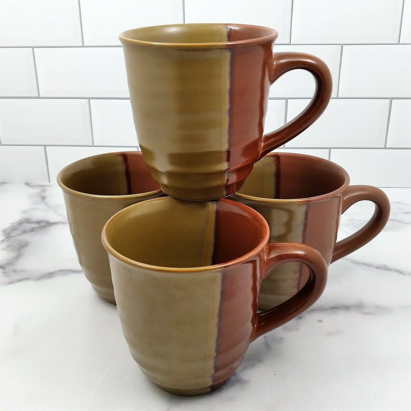 Load image into Gallery viewer, Sango Gold Dust Sienna 5039 Set of 4 Coffee Mugs Tableware Dinnerware Tea Cups