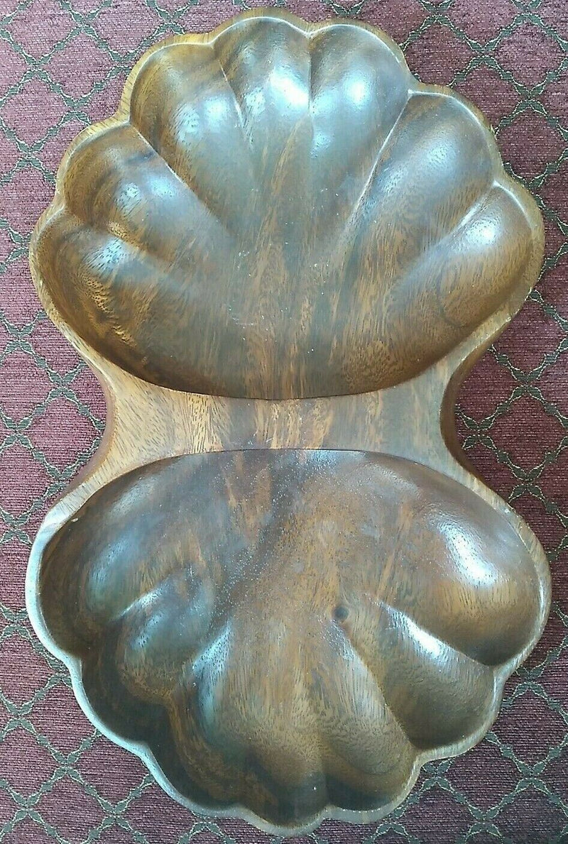 Load image into Gallery viewer, Wood Divided Oval Relish/Trinket Tray