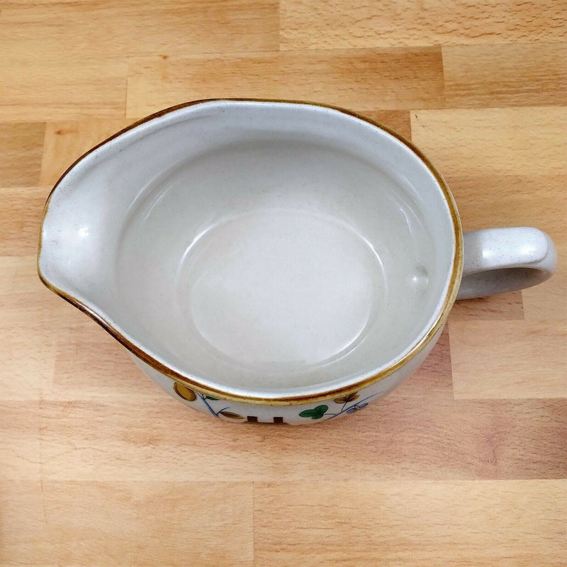 Load image into Gallery viewer, Heartland International China Gravy Boat and Under Plate Farm Scene Set Tan Trim