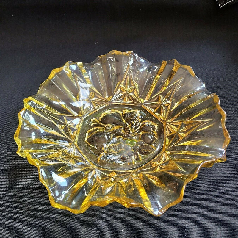 Load image into Gallery viewer, Federal Depression Glass Pioneer Amber 7 7/8" Fruit Bowl Fluted Edge Vintage