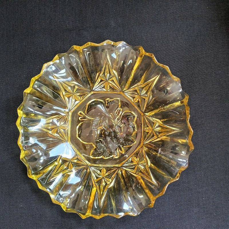Load image into Gallery viewer, Federal Depression Glass Pioneer Amber 7 7/8" Fruit Bowl Fluted Edge Vintage