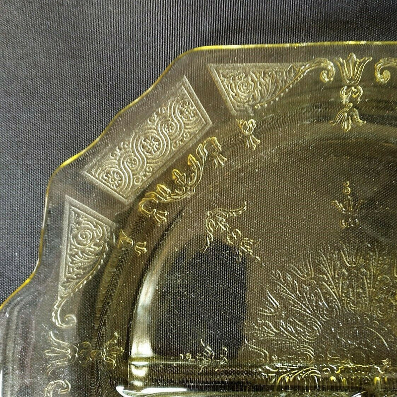 Load image into Gallery viewer, Anchor Hocking Depression Glass Set of 2 Divided Grill Plate Princess Amber 10"