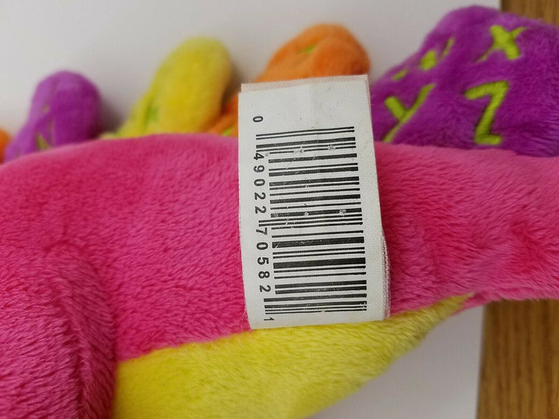 Load image into Gallery viewer, DanDee Dinosaur Pink Plush 16 Sings ABC Alphabet Musical Learning Letters