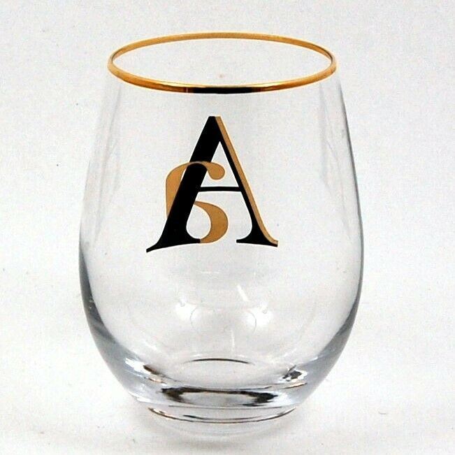 Load image into Gallery viewer, Monogrammed "A" glass tumbler