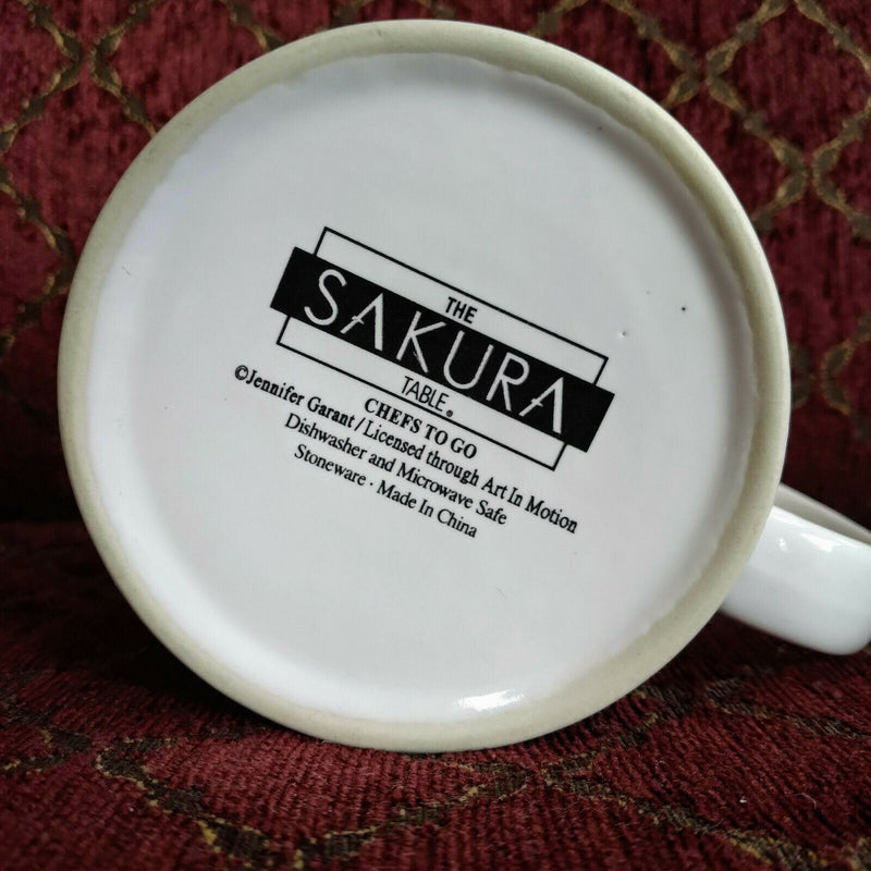 Load image into Gallery viewer, Set of 2 Coffee Mugs Sakura Chefs To Go Tea Cups Ceramic