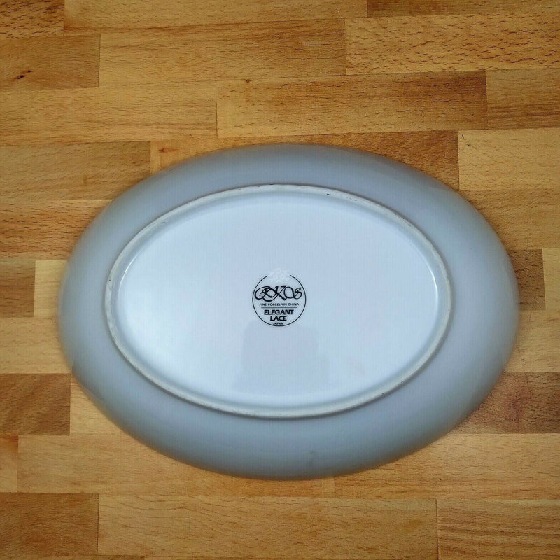 Load image into Gallery viewer, Oval Vegetable Serving Bowl by Fine China of Japan RJZS Elegant Lace 11 inch
