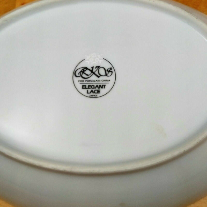 Load image into Gallery viewer, Oval Vegetable Serving Bowl by Fine China of Japan RJZS Elegant Lace 11 inch