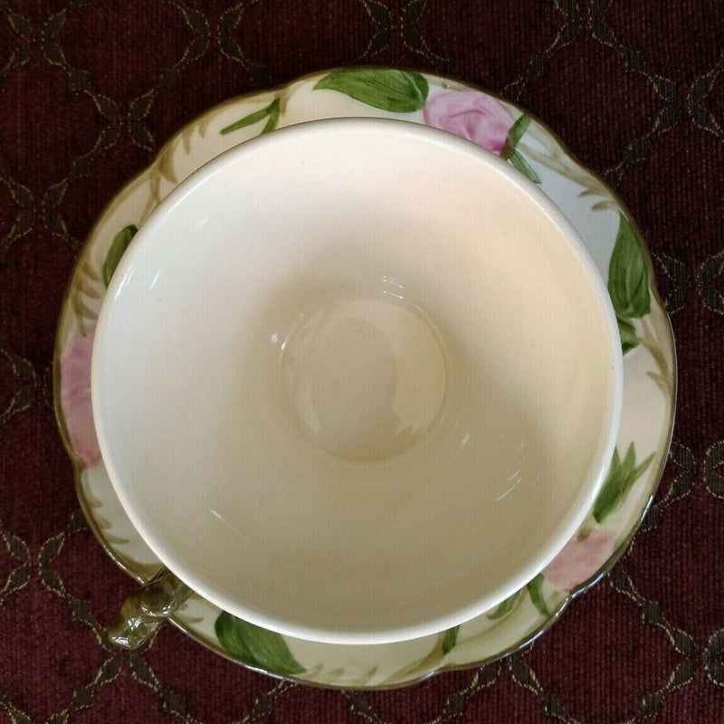 Load image into Gallery viewer, Franciscan Desert Rose Tea Cup and Saucer Set of 4 Coffee Mugs USA Brown Mark