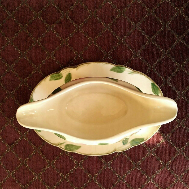 Load image into Gallery viewer, Franciscan Desert Rose Gravy Boat with Under Plate Double Spout Sauce Bowl USA