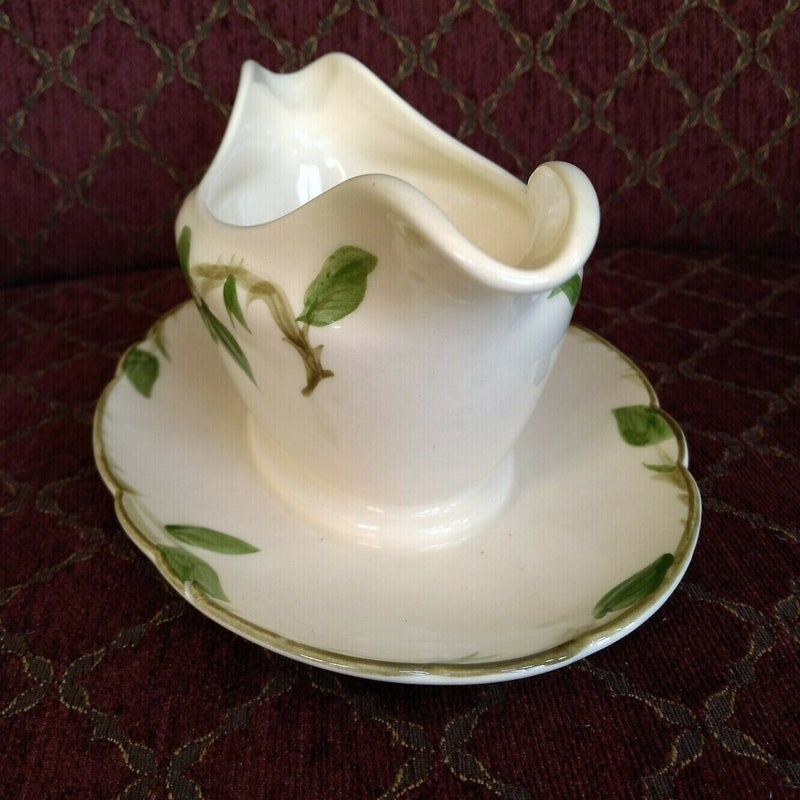Load image into Gallery viewer, Franciscan Desert Rose Gravy Boat with Under Plate Double Spout Sauce Bowl USA