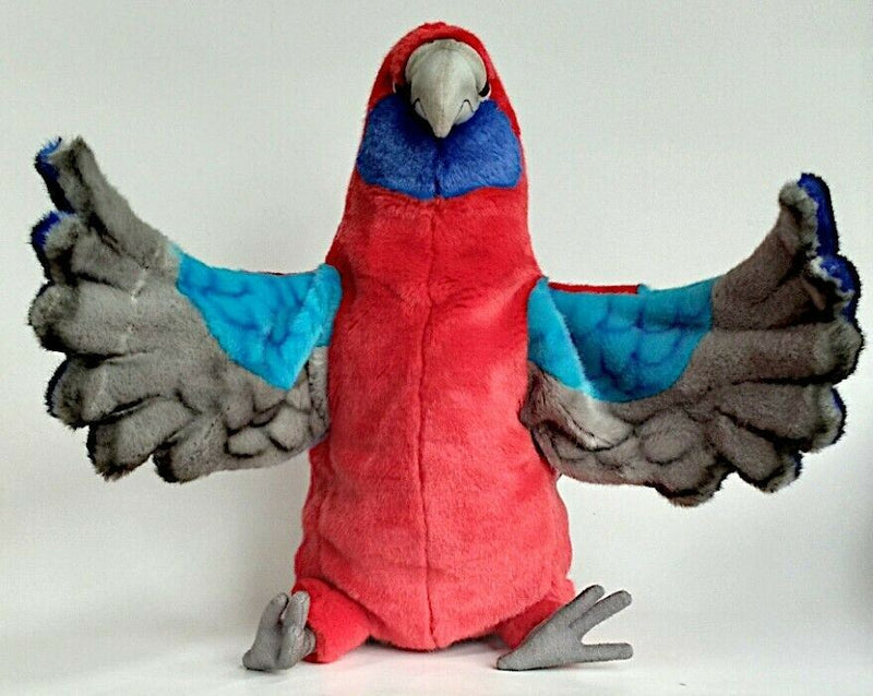 Load image into Gallery viewer, Parrot Red Hand Puppet Full Body Doll by Hansa Real Looking Plush Learning Toy