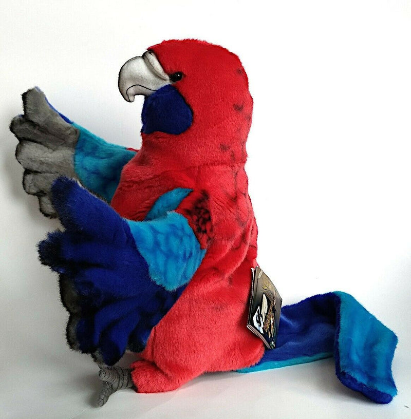 Load image into Gallery viewer, Parrot Red Hand Puppet Full Body Doll by Hansa Real Looking Plush Learning Toy