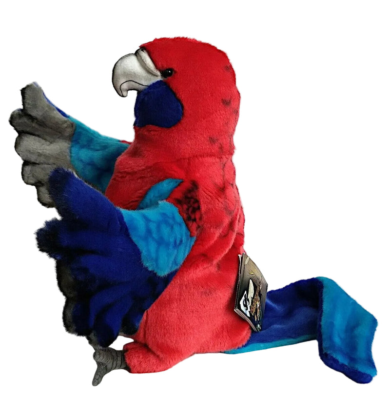 Load image into Gallery viewer, Parrot Red Hand Puppet Full Body Doll by Hansa Real Looking Plush Learning Toy