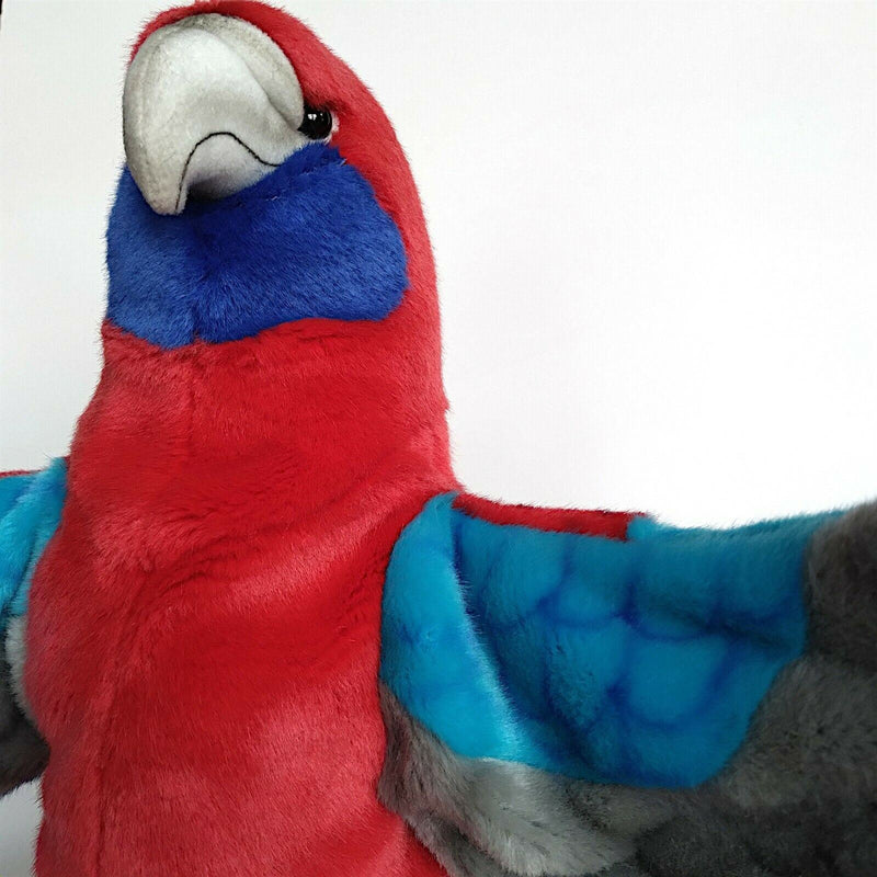 Load image into Gallery viewer, Parrot Red Hand Puppet Full Body Doll by Hansa Real Looking Plush Learning Toy