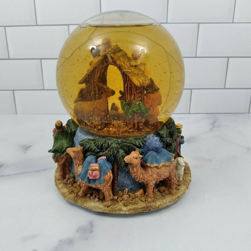 Load image into Gallery viewer, Nativity Scene Musical Snow Globe 7” Tall