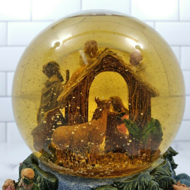 Load image into Gallery viewer, Nativity Scene Musical Snow Globe 7” Tall
