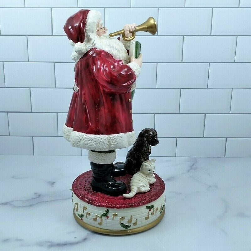 Load image into Gallery viewer, Christmas Holiday Musical Box Santa Claus by Enesco Plays Here Comes Santa