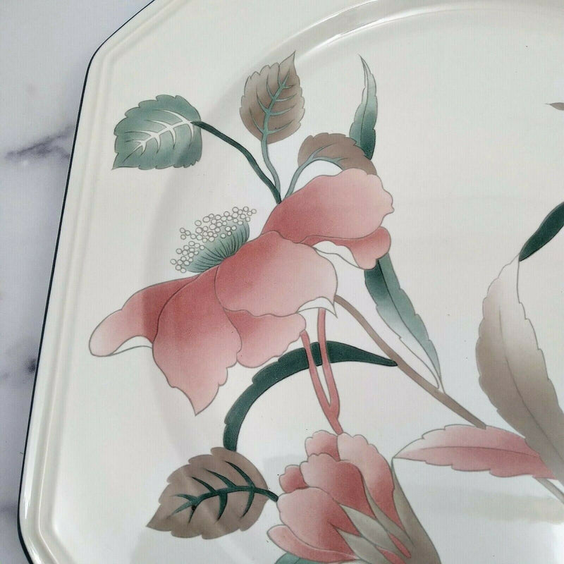 Load image into Gallery viewer, Mikasa Continental Silk Flowers Platter Chop Plate 12” F3003 Octagon Japan