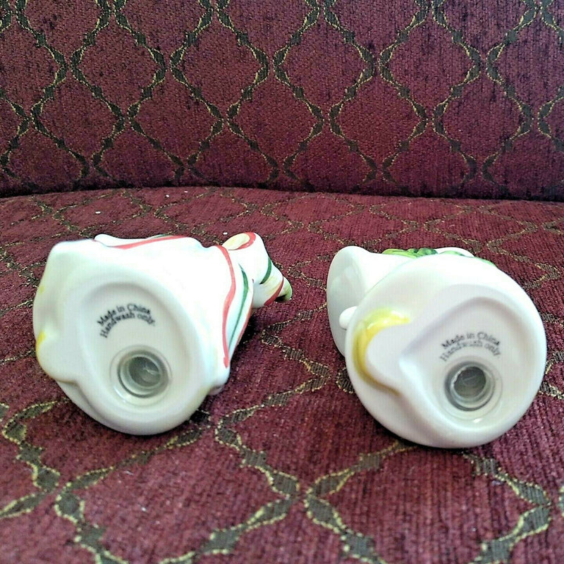 Load image into Gallery viewer, Christmas Holiday Bells Salt And Pepper Shakers With Striped Bows