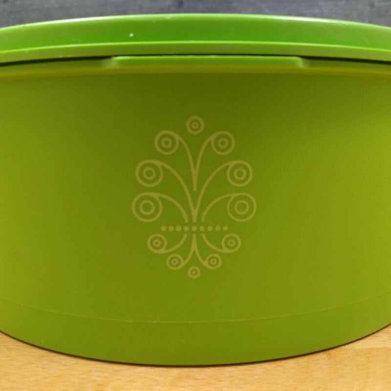 Load image into Gallery viewer, Apple Green Tupperware Round Canister Container #1204 With Servalier Lid