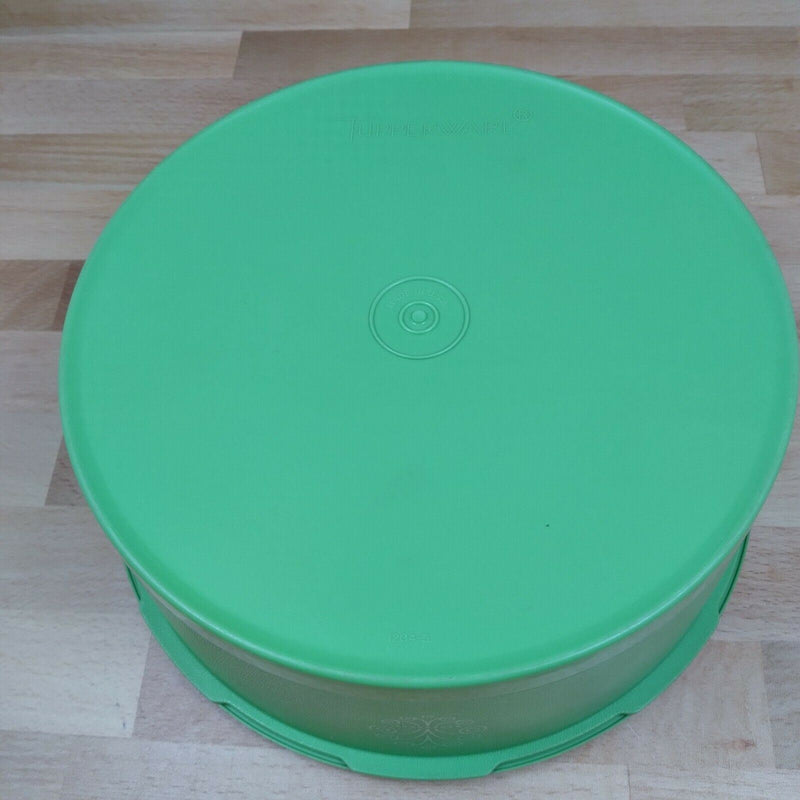 Load image into Gallery viewer, Apple Green Tupperware Round Canister Container #1204 With Servalier Lid
