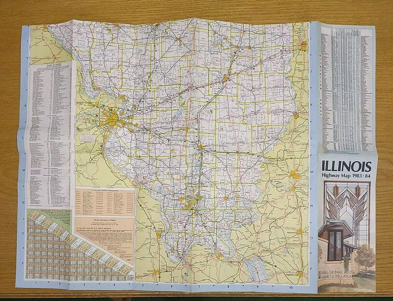 Load image into Gallery viewer, 1983-1984 Official Illinois State Highway Transportation Travel Road Map