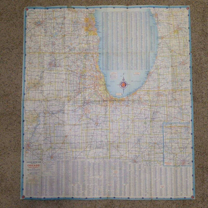 Load image into Gallery viewer, Chicago And Vicinity 1960 Highway Travel Road Map