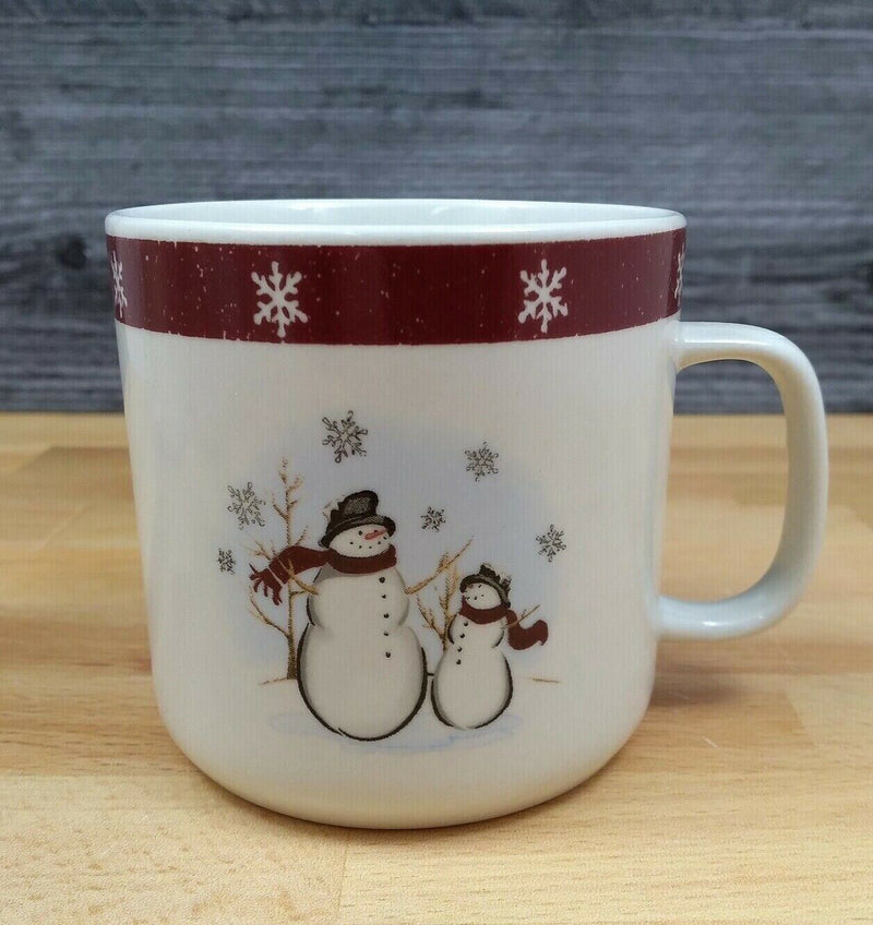 Load image into Gallery viewer, Royal Seasons RN1 Set of 3 Coffee Mugs Winter Snowman Dinnerware Stoneware Cups