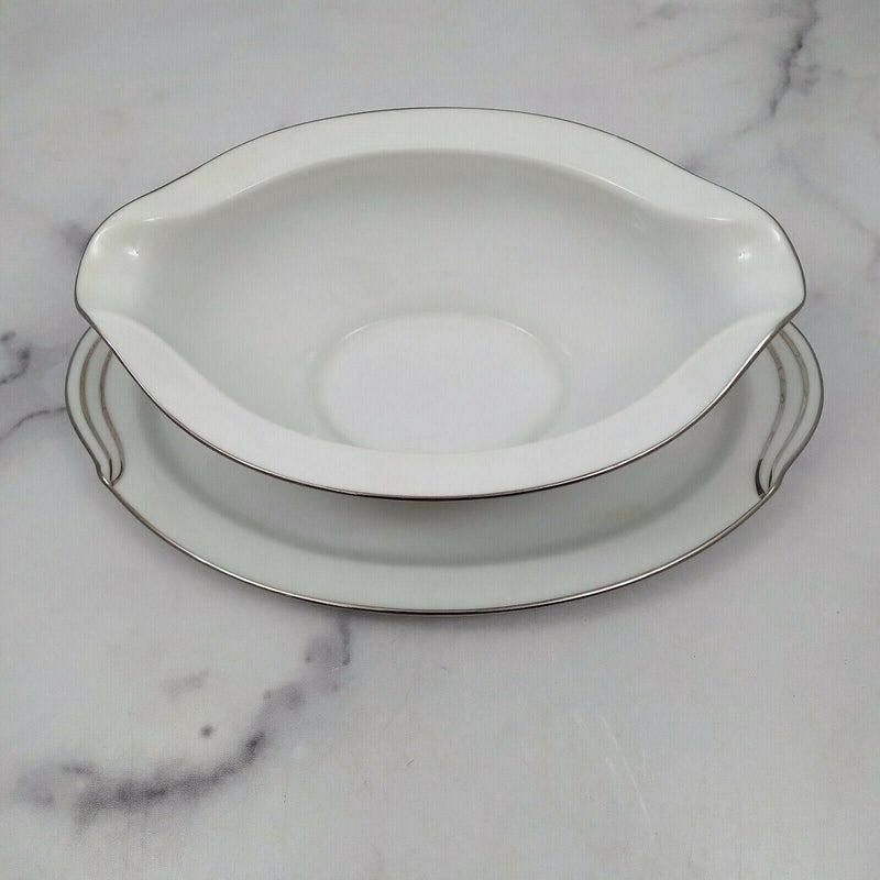 Load image into Gallery viewer, Noritake China Rosepoint 6206 Gravy Boat with Attached Underplate Vintage Japan