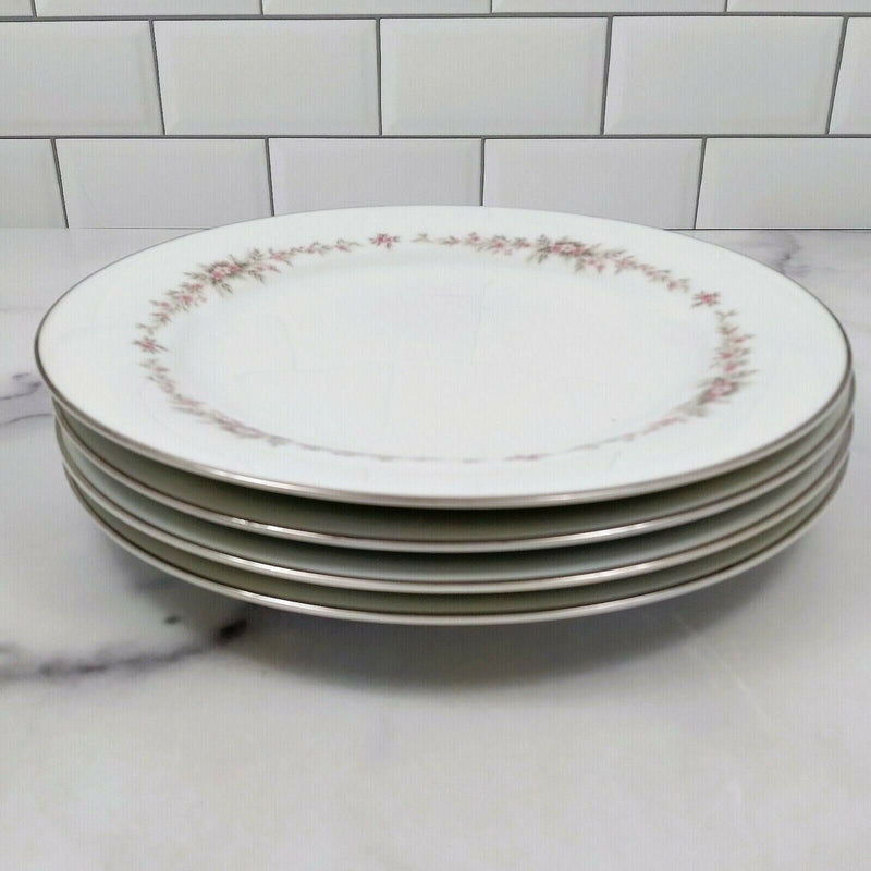 Load image into Gallery viewer, Noritake China Rosepoint 8 inch Salad Plate Set of 4 Vintage Japan Ceramic 6206