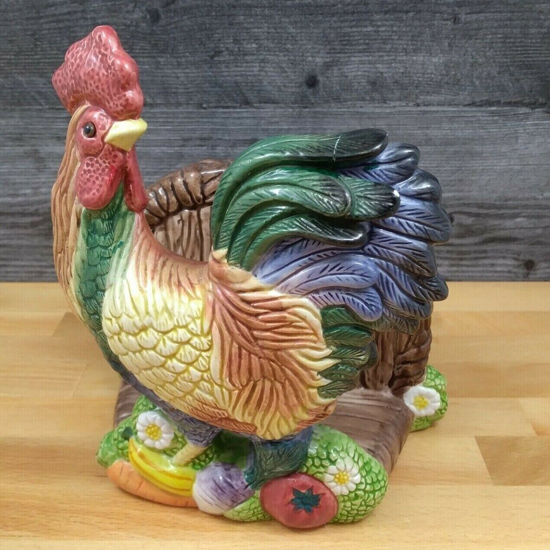 Load image into Gallery viewer, Fitz & Floyd Classics Rooster Napkin or Mail Holder Farmhouse Decor