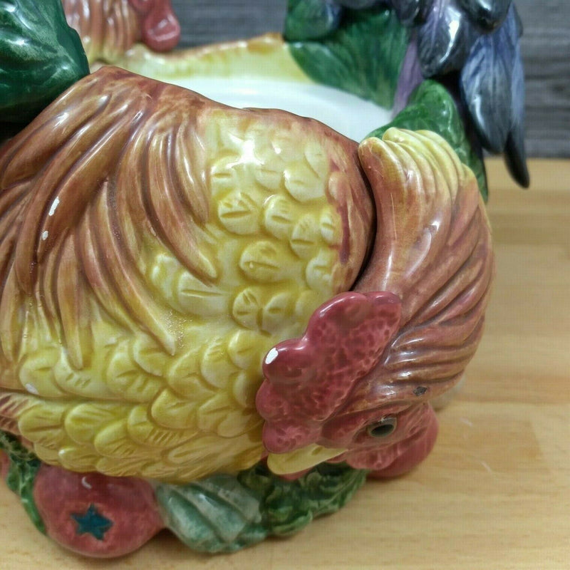 Load image into Gallery viewer, Fitz & Floyd Classics Rooster Vegetable Harvest Candle Holder Farmhouse Décor