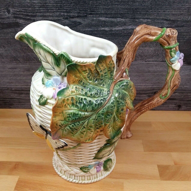 Load image into Gallery viewer, Fitz & Floyd Pitcher Old World Rabbits 60 oz Pitcher Farmhouse Carafe Decor