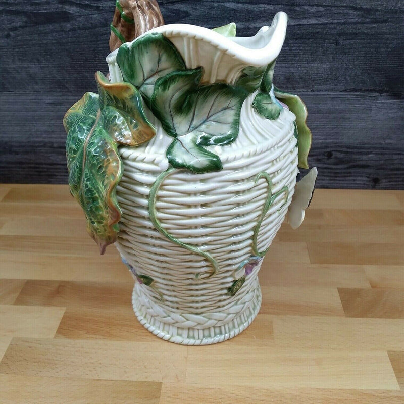 Load image into Gallery viewer, Fitz & Floyd Pitcher Old World Rabbits 60 oz Pitcher Farmhouse Carafe Decor