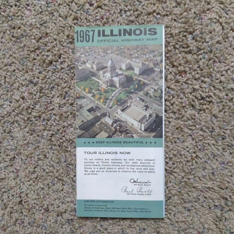 Load image into Gallery viewer, Illinios Official Highway Map 1967